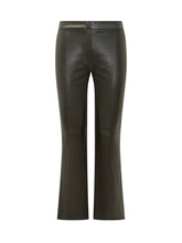 Max Mara Studio Black Leather Bootcut Pants - Max Mara S | Lidia Shopping