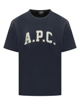 A.P.C. Blue T-Shirt with Printed Logo - APC | Lidia Shopping