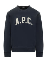 A.P.C. Navy Blue Sweatshirt with Contrast Logo - APC | Lidia Shopping