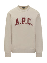A.P.C. Beige Sweatshirt with Bordeaux Logo - APC | Lidia Shopping