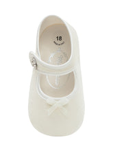Monnalisa Scarpine Bianche in Velluto con Bottone Gioiello - Fall/Winter 2025 - On Sale - Bambino | Lidia Shopping