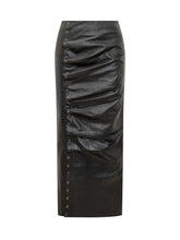 Rotate Leather Skirt with Side Buttons - Promo Extra 10% | Lidia Shopping