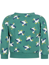 Bobo Choses Green Sweatshirt with Duck Print - Bobo Choses | Lidia Shopping