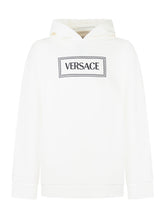Versace Kids Felpa Bianca con Logo Stampato - Abbigliamento Bambini | Lidia Shopping