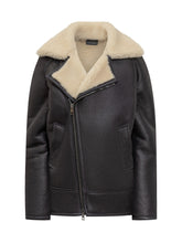 Giocasta Black Leather Jacket with Shearling - Giocasta | Lidia Shopping