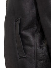 Giocasta Black Leather Jacket with Shearling - Giocasta | Lidia Shopping