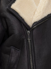 Giocasta Black Leather Jacket with Shearling - Giocasta | Lidia Shopping