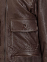 Giocasta Brown Leather Aviator Jacket - Giocasta | Lidia Shopping