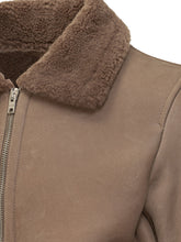 Dfour Suede Shearling Jacket with Shearling Collar - DFOUR | Lidia Shopping