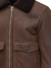 Dfour Brown Suede Shearling Jacket with Contrast Collar - DFOUR | Lidia Shopping