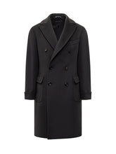 Esterno Black Double-Breasted Coat - ESTERNO | Lidia Shopping