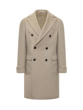 Esterno Beige Double-Breasted Coat - ESTERNO | Lidia Shopping