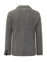 Giacca in Lana a Righe Grigie Boss - Boss | Lidia Shopping