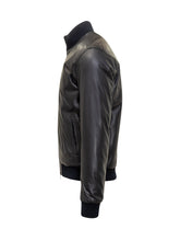 Renzo Cenci Leather Bomber Jacket with Ribbed Details - Fall/Winter 2025 - On Sale - Uomo | Lidia Shopping