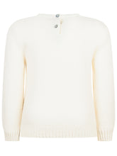 L Orso Bruno Ivory Sweater with Teddy Bear - Fall/Winter 2025 - On Sale - Bambino | Lidia Shopping