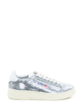 Autry Rosé Medialist Low Silver Sequin Sneakers - AUTRY ROSE