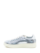 Autry Rosé Medialist Low Silver Sequin Sneakers - AUTRY ROSE