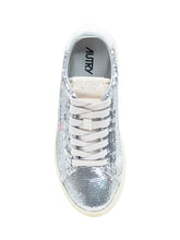 Autry Rosé Medialist Low Silver Sequin Sneakers - AUTRY ROSE