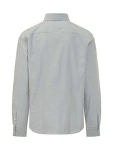 Contrasted Classic Striped Shirt with Button Down Collar and Logo - Ami Alexandre Mattiussi | Lidia Shopping