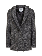 MSGM Tweed Blazer with Frayed Edges - Msgm | Lidia Shopping
