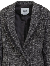 MSGM Tweed Blazer with Frayed Edges - Msgm | Lidia Shopping
