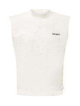 Sleeveless T-shirt with Logo and Perforated Details - Collezione Happy Birthday | Lidia Shopping