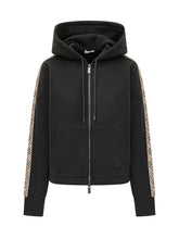 Zip Up Hoodie with Check Detail - Burberry | Lidia Shopping
