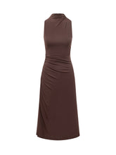 Abito Midi Eylai con Drappeggio e Collo Alto - Abbigliamento Donna | Lidia Shopping