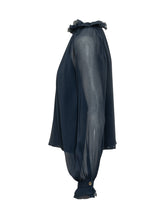 Camicia in Creponne con Collo Arricciato - Abbigliamento Donna | Lidia Shopping