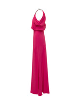Long Halter Neck Dress with Draped Bodice - Alberta Ferretti | Lidia Shopping