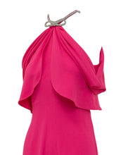 Long Halter Neck Dress with Draped Bodice - Alberta Ferretti | Lidia Shopping