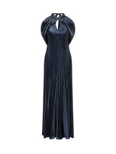 Long Dress with Crossed Neckline and Draping - Alberta Ferretti | Lidia Shopping