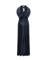 Long Dress with Crossed Neckline and Draping - Alberta Ferretti | Lidia Shopping
