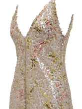 Long Sequin Dress with V Neck - Alberta Ferretti | Lidia Shopping