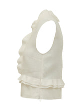 Sleeveless Top with Ruffles and Front Buttons - Alberta Ferretti | Lidia Shopping