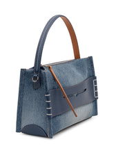 Borsa a Mano con Inserto in Denim e Chiusura con Zip - Borse A Mano Donna | Lidia Shopping