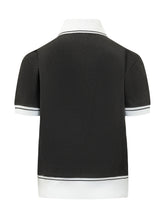 Polo Maniche Corte con Colletto a Contrasto - Abbigliamento Donna | Lidia Shopping