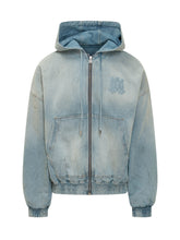 Felpa Denim Zip con Cappuccio e Tasche a Marsupio - Abbigliamento Uomo | Lidia Shopping