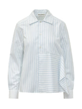 Asym Draped Shirt with Striped Pattern - J W Anderson | Lidia Shopping