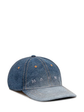 Cappello Denim con Visiera Curva e Logo Ricamato - Accessori Uomo | Lidia Shopping