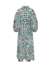 Flora Tile Maxi Dress with Buttons - Farm Rio | Lidia Shopping