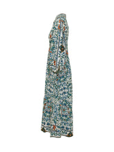 Flora Tile Maxi Dress with Buttons - Farm Rio | Lidia Shopping
