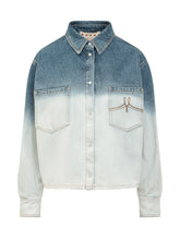 Camicia Denim con Tasche Applicate e Sfumatura - Abbigliamento Donna | Lidia Shopping