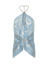 Halter Top with Abstract Print - New Collection | Lidia Shopping