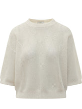 Maglia Tricot Traforata con Maniche Ampie - Abbigliamento Donna | Lidia Shopping