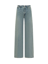 Lotta Blue Erosion Wide Leg Jeans - 7 For All Mankind | Lidia Shopping