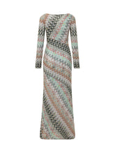 Abito Lungo in Maglia Fantasia Chevron - Abbigliamento Donna | Lidia Shopping