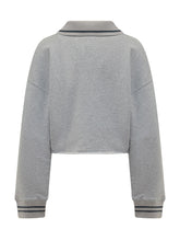 Cropped Sweatshirt with Script Logo - New Collection | Lidia Shopping