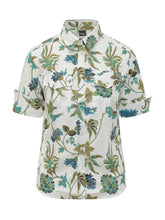 Camicia a Maniche Corte con Stampa Floreale - Abbigliamento Donna | Lidia Shopping