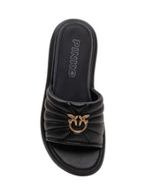 Ciabatta in pelle imbottita con dettaglio logo - Collezione Happy Birthday | Lidia Shopping